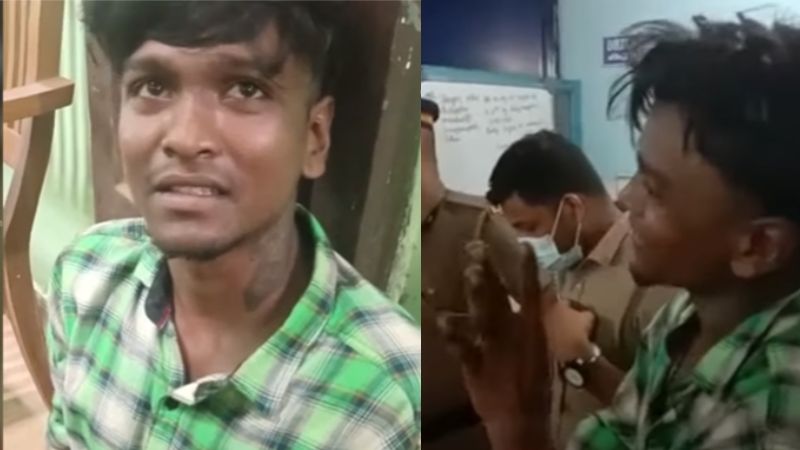 viral video of young men in police station