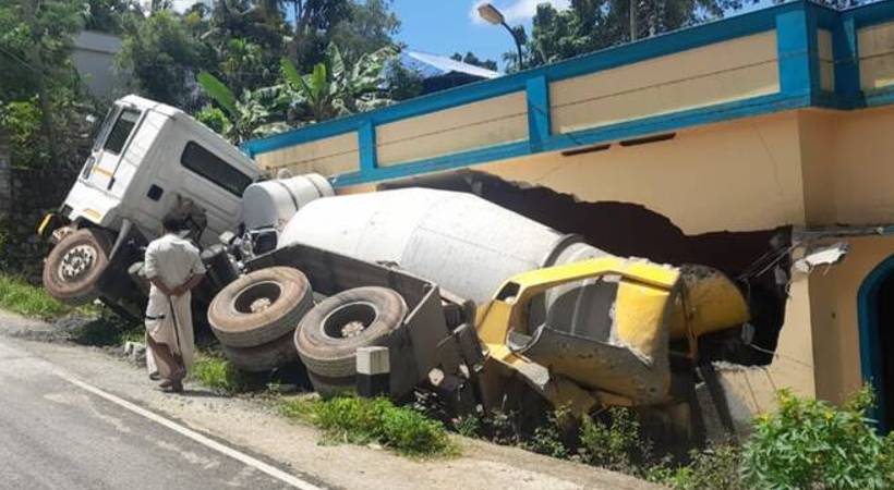 house was destroyed by a ready-mix truck