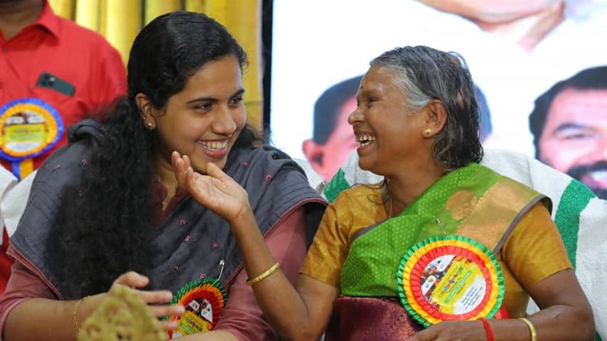Arya Rajendran with Facebook post about Nanjiamma