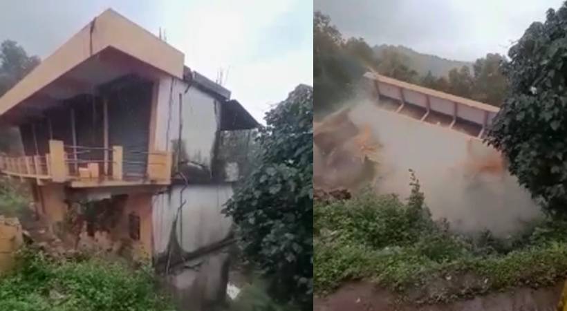 kasargod building collapse video