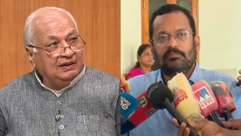 minister k rajan against arif mohammad khan