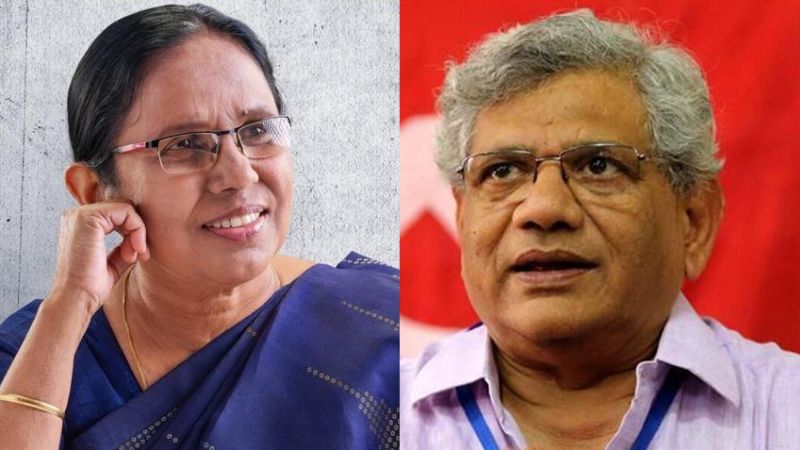 sitaram yechury reacts magsaysay award rejected by kk shailaja