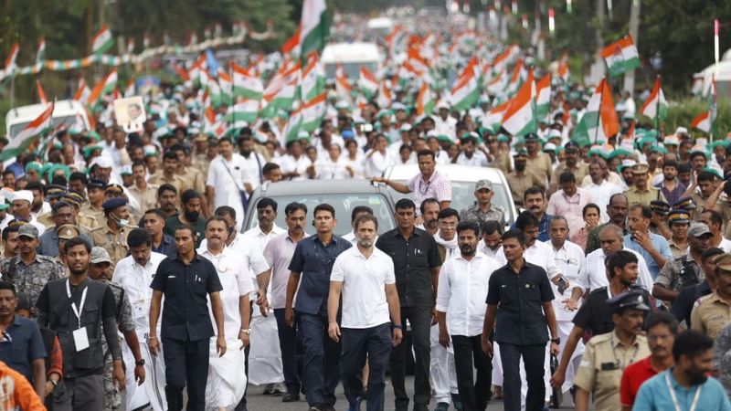bharat jodo yatra entered into ernakulam
