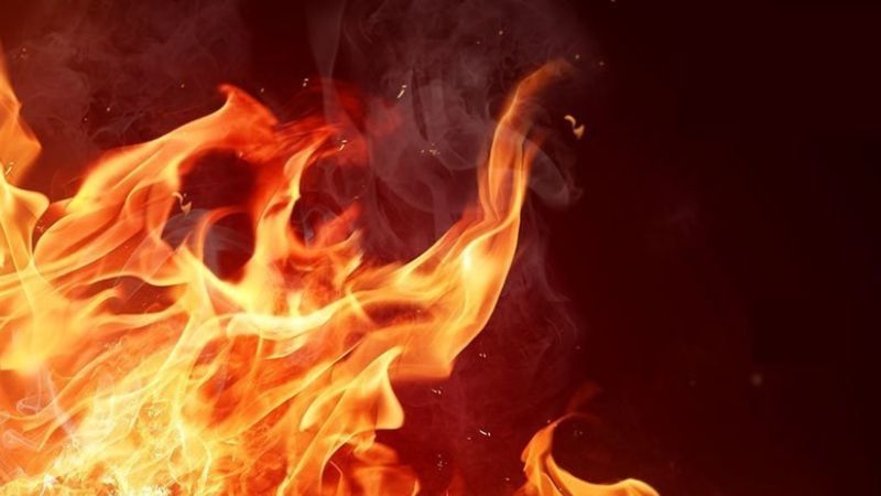 son set fire to his mother