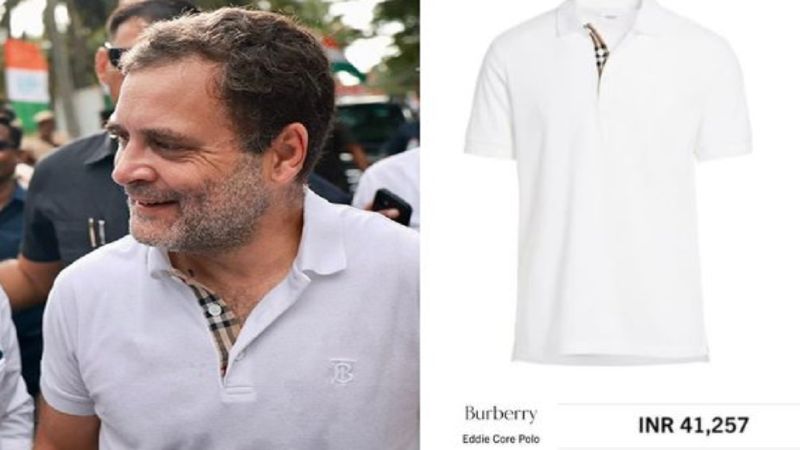 rahul gandhi's t-shirt costs above 40,000 bjp made allegations