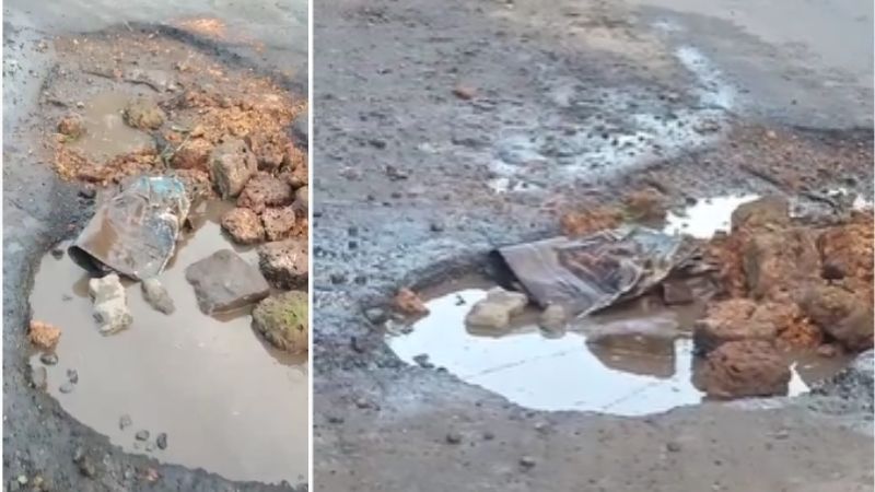 Bike rider injured after falling into pothole on Aluva-Perumbavoor road
