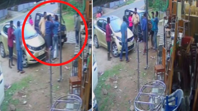 young man was beaten up by group of people including a police officer