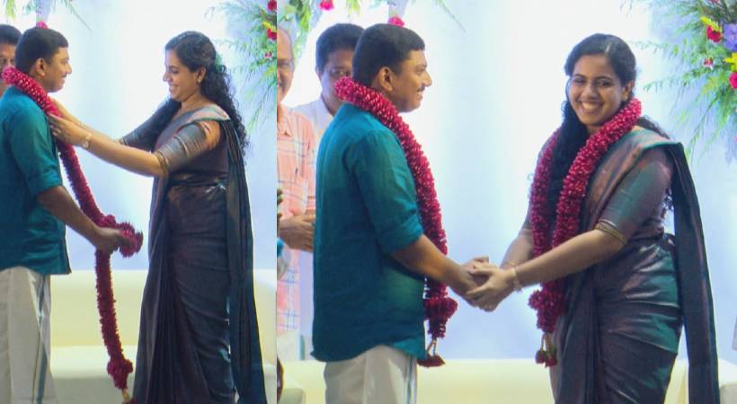 arya rajendran sachin dev wedding pics