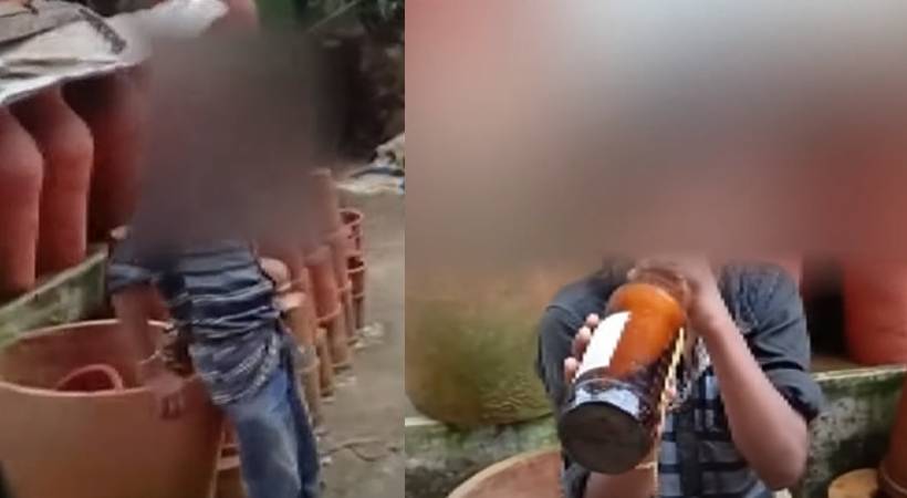 Beer was drunk by an eight year old boy