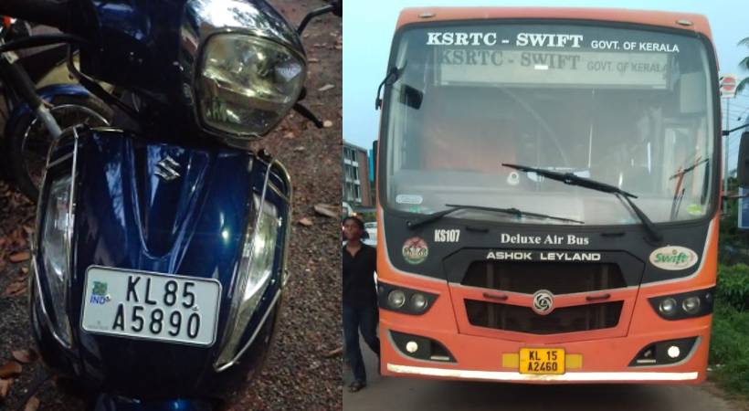 Scooter passenger dies hit by KSRTC Swift bus