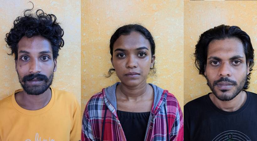 Three people arrested Charas