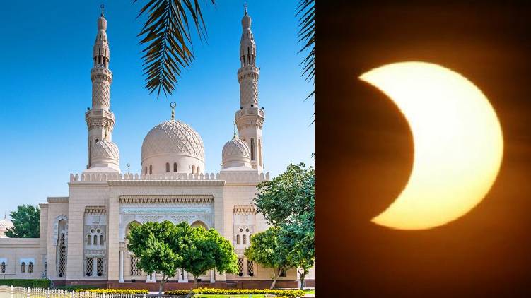 Partial solar eclipse in UAE