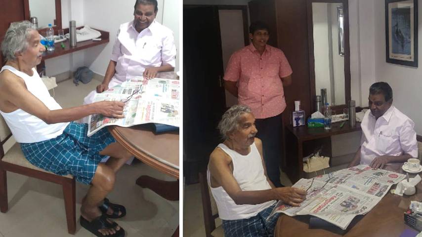 Thiruvanchoor Radhakrishnan visited Oommen Chandy