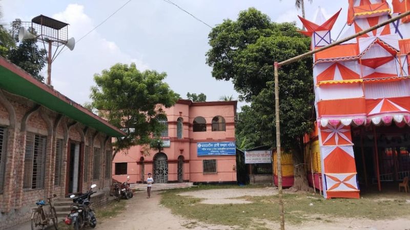 mosque and temple celebrating Durga Puja and Eid together for 40 years