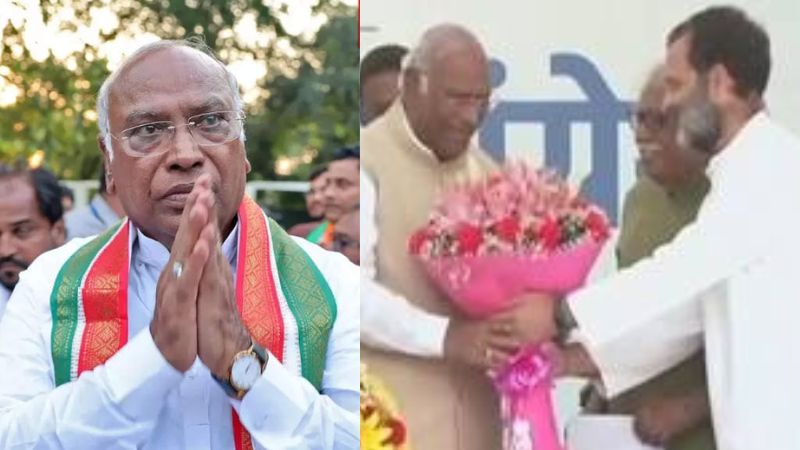 mallikarjun kharge took charge as aicc president