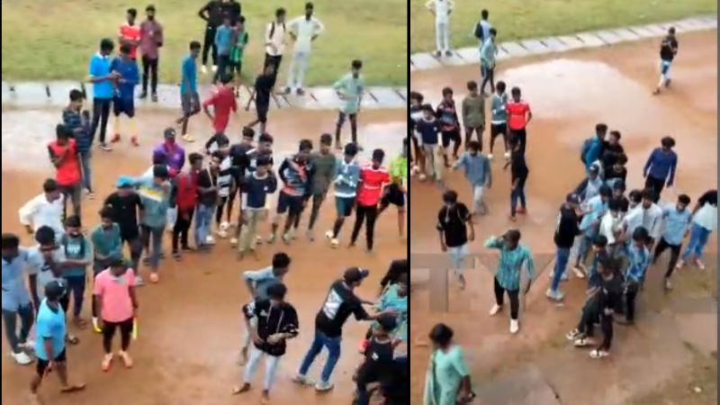 fight between students during school sports meet