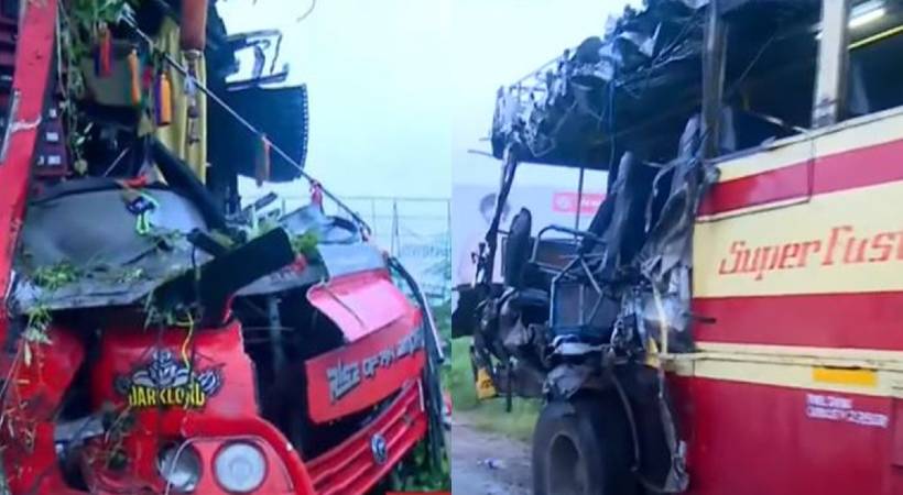 cause of the accident was excessive speed of tourist bus; KSRTC
