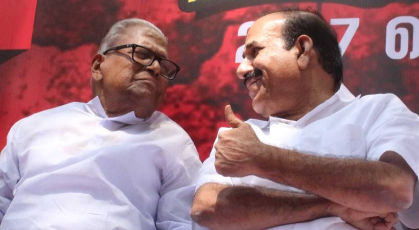 Kodiyeri and VS; VA Arunkumar's Facebook post
