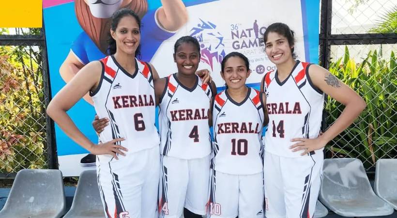 kerala women basketball silver medal