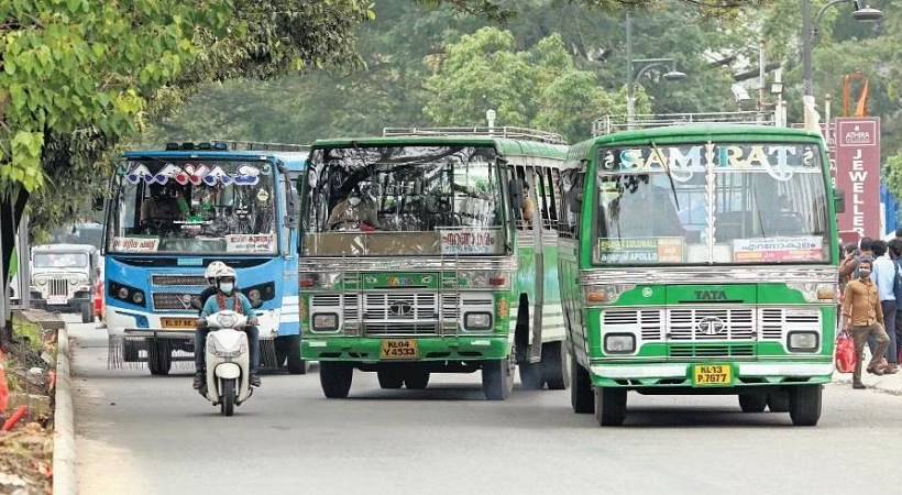 kochi private bus race action against 180 busses