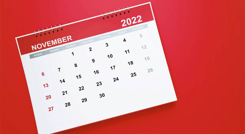 november 2022 bank holidays