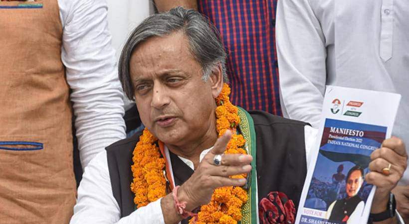 Shashi Tharoor continued campaigning