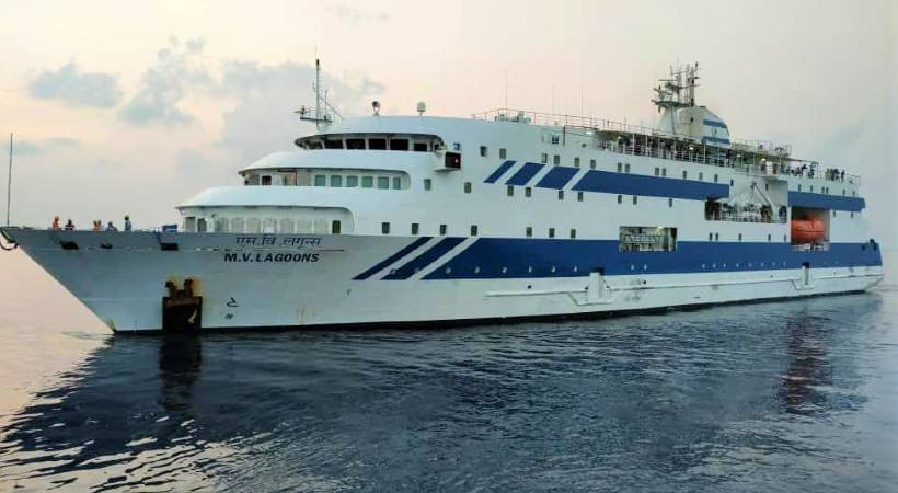 ship service to lakshadweep under crisis