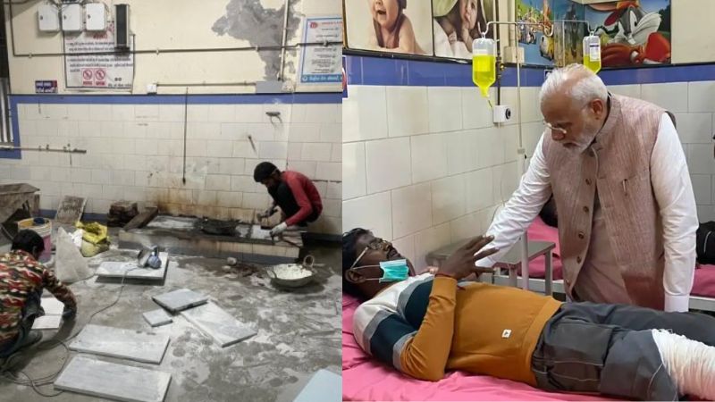 morbi hospital renovated ahead of Modi's visit