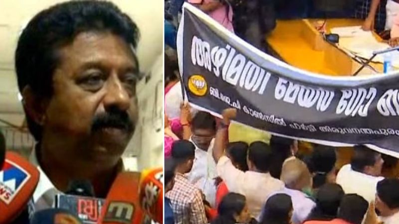 d r anil about opposition protest against arya rajendran