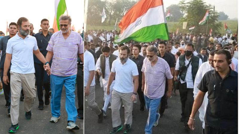 tushar gandhi is at bharat jodo yatra with rahul gandhi