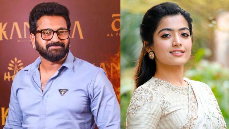 rishab shetty says he is not interested to act with rashmika mandanna