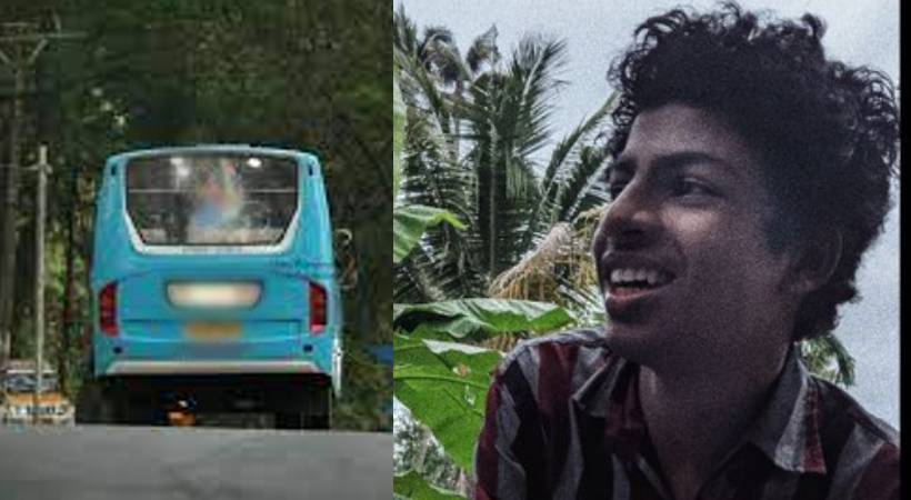 Student died hit by private bus