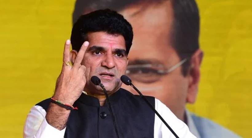 Gujarat Aam Aadmi Party's Chief Minister candidate behind