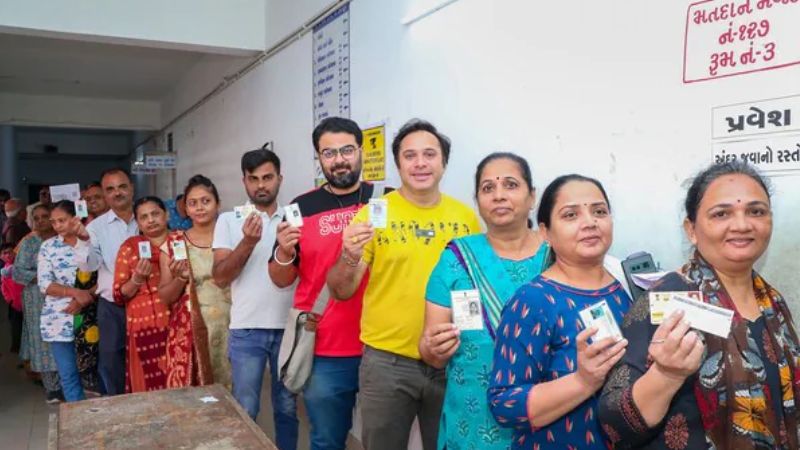 second phase voting gujarat election on monday