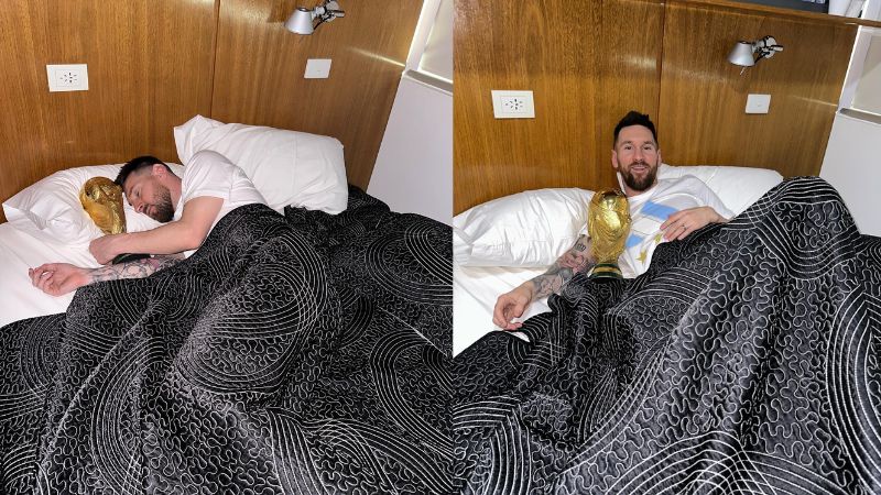 lionel messi shared photo with world cup