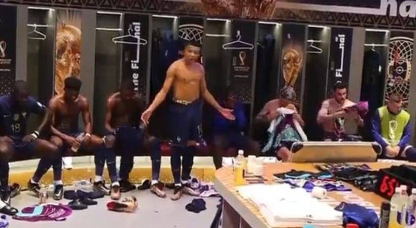 FIFA World Cup Kylian Mbappe rousing speech half time