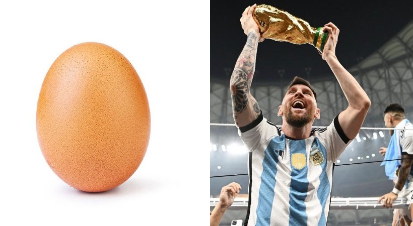 instagram messi record egg