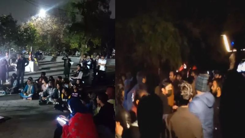 sfi protest ends in JNU after discussion with police