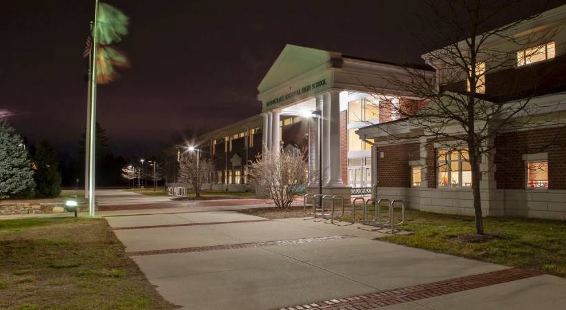The lights have been on at a Massachusetts school for over a year