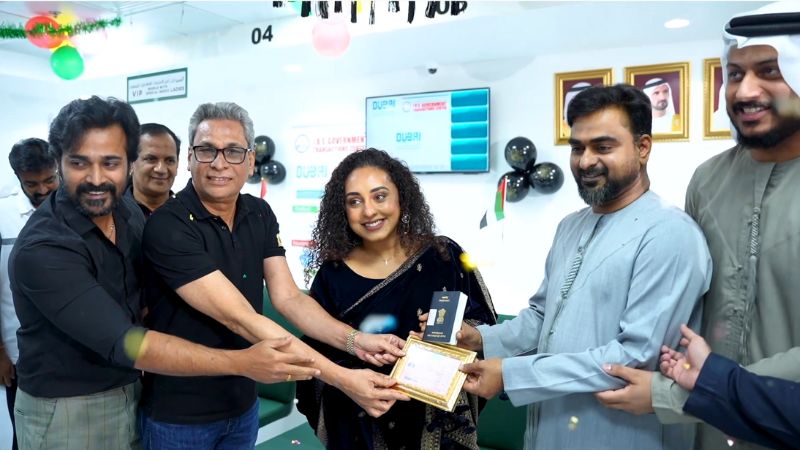 pearle maaney and srinish receive golden visa at dubai