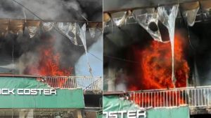 fire accident at footwear shop nadapuram