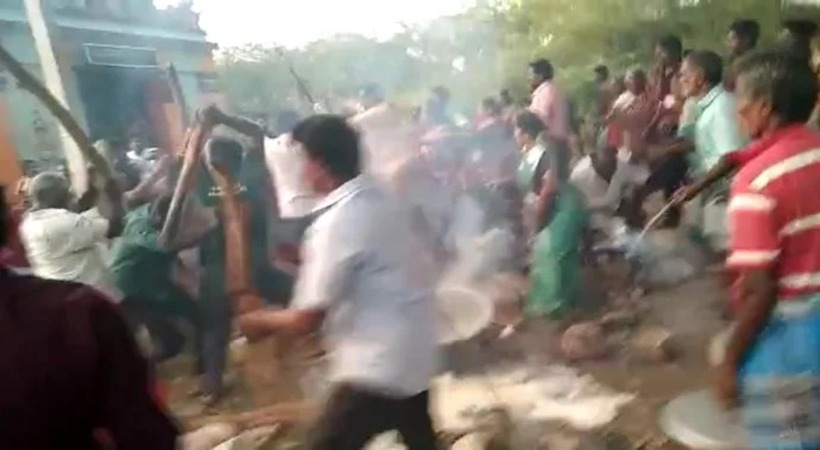 2 groups fighting over pongal celebration in Tamil Nadu goes viral