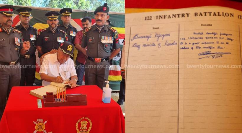 cm pinarayi vijayan visits kozhikode army camp