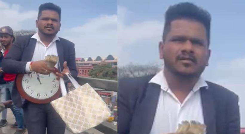 Blogger arrested for throwing currency notes from flyover