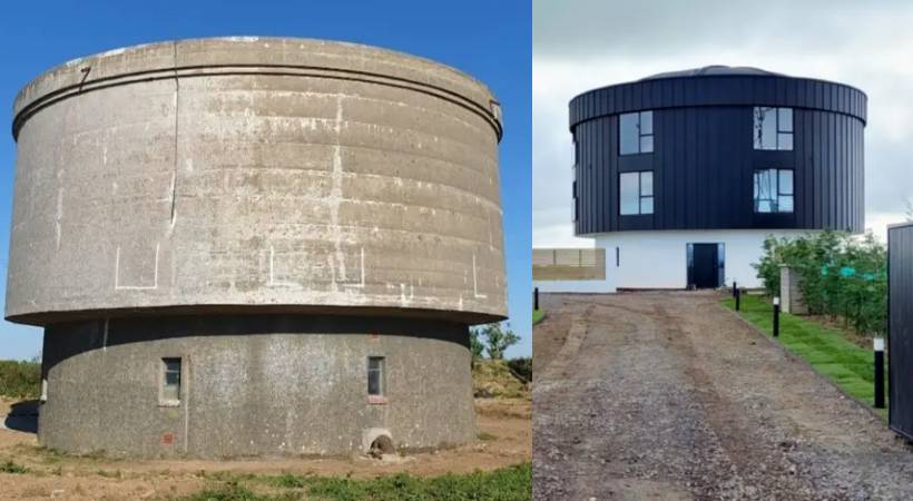 man buys water tank transforms into home