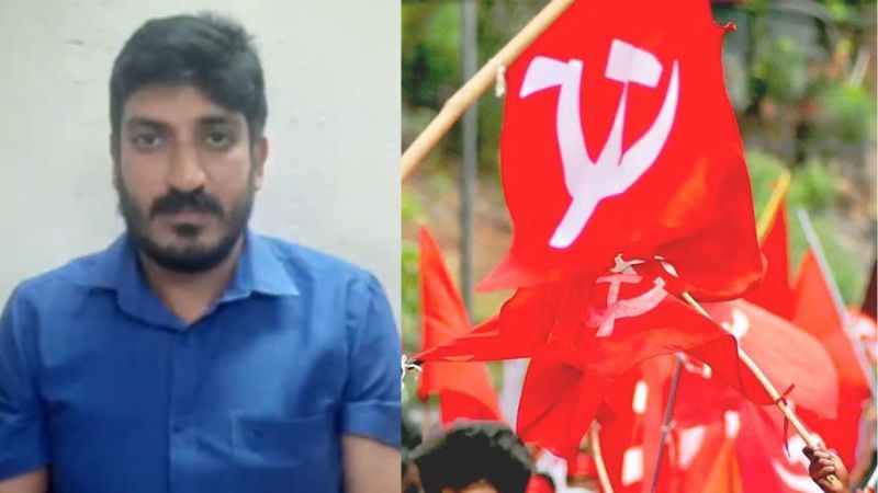 cpim local leader arrested for attacked police