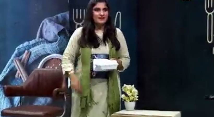 contestant brings restaurant made biriyani on Pakistani cooking show