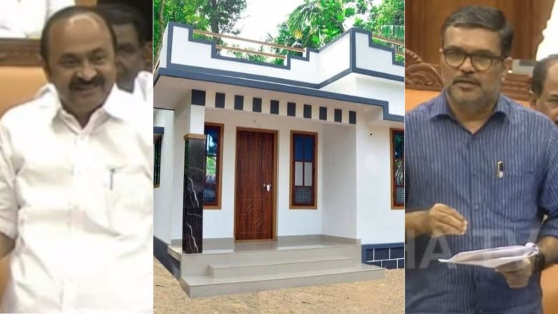 arguments in niyamasabha over number of houses in life mission