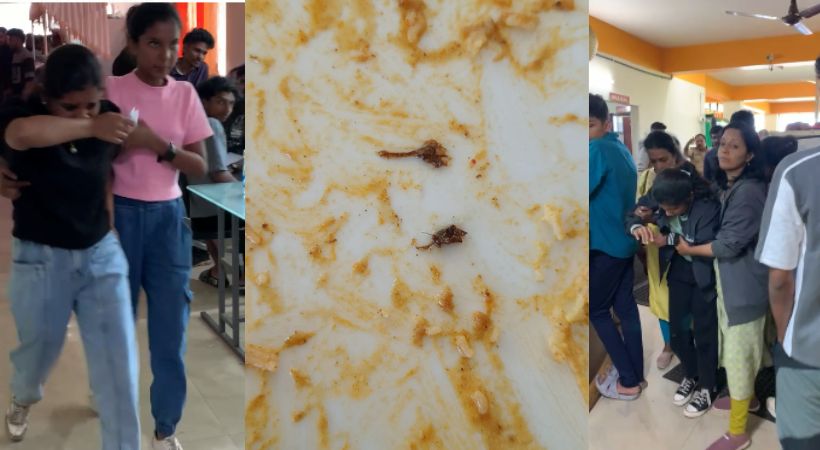 worm found in egg curry