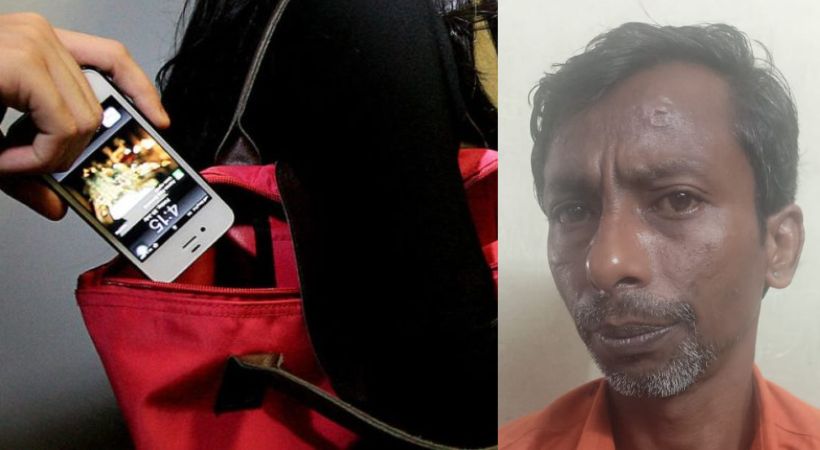Young woman caught mobile phone thief in movie style
